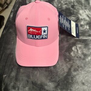 Pink Baseball Cap with Navy Trim